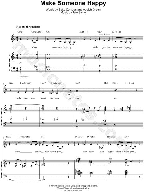 Jamie Cullum "Make Someone Happy" Sheet Music in C Major (transposable) - Download & Print - SKU ...