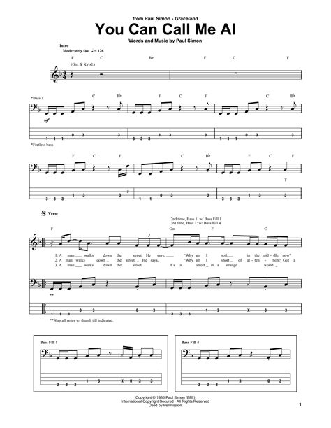 You Can Call Me Al | Sheet Music Direct