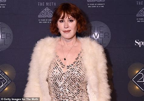 Molly Ringwald sparkles in silver sequin dress at The Moth Ball 25th ...