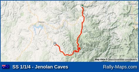 SS 1/1/4 - Jenolan Caves stage map | Southern Cross International Rally ...