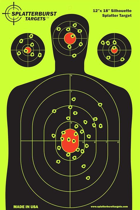 New 50 Pack - 12"x 18" Silhouette Splatter Target - See Your Shots ...