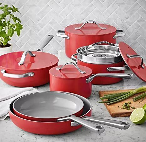 Member Mark 11 Piece Modern Ceramic Cookware Set With Smart Kitchen Tools Set (Assorted Colors ...