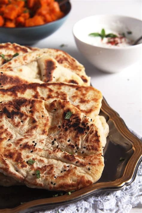 Soft Afghan Naan Bread with Yogurt and Nigella Seeds