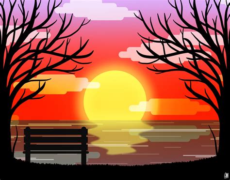 Sunset Horizon by VirtualPaperART on DeviantArt