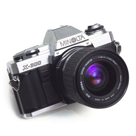 Minolta X-300 35mm Film SLR CAMERA with Sigma 35-70mm F2.8-4 Zoom Lens ...