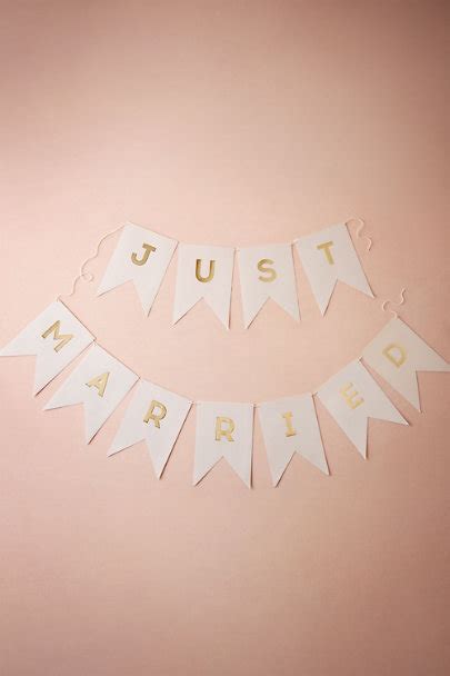 Just Married Banner in Décor & Gifts | BHLDN