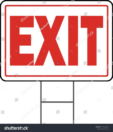 Exit Sign Red Green Exit Sign Stock Vector (Royalty Free) 1778422841 ...