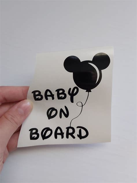 Disney Baby on Board Vinyl Decal Mickey Mouse Disney Baby | Etsy