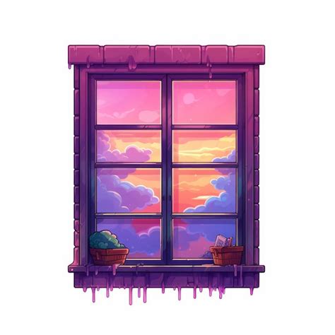 Premium AI Image | Pixel Art Window With Vibrant Colors By Pixelplantmaster