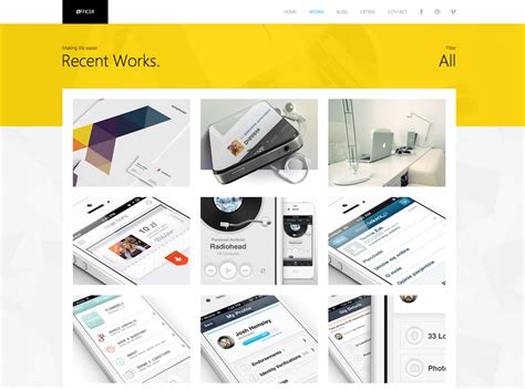 Portfolio layout #web #design #modern #simple #clean #bright #yellow | Web layout design, Web ...