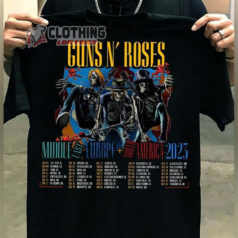 Guns N' Roses North America 2023 Merch Guns N' Roses World Tour 2023 T-Shirt - ClothingLowPrice