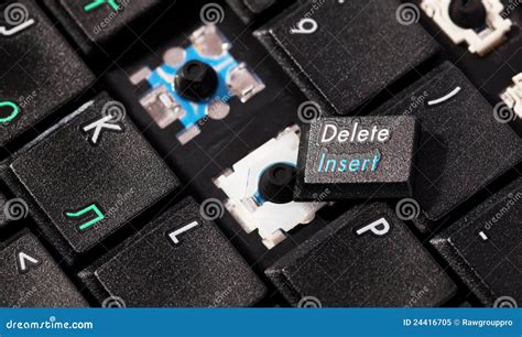 Laptop Keyboard with Broken Key Stock Image - Image of enter, symbol: 24416705