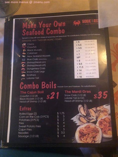 Menu at Hook & Reel restaurant, Rosedale, Pulaski Hwy