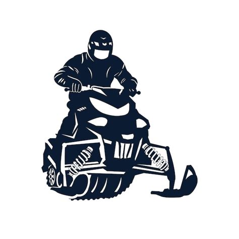 Premium Vector | Snowboard silhouette snowmobile silhouette snowmobile logo vector illustration