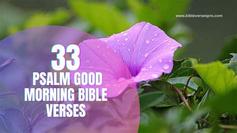 33 Powerful Psalm Good Morning Bible Verses