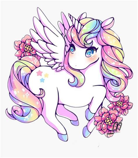 Transparent Horse And Pony Clipart - Rainbow Cute Unicorn Drawings, HD Png Download ...