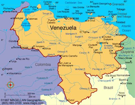 Map Of Venezuela States And Cities - Printable Map