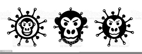 Monkeypox Virus Outbreak Icon Set Health Monkey Pox Emergency Viral Dangerous Smallpox Infection ...