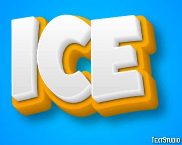 Ice Text Effect and Logo Design Word