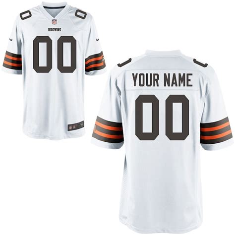 Nike Men’s Cleveland Browns Customized Game White Jersey - NFLShop.com