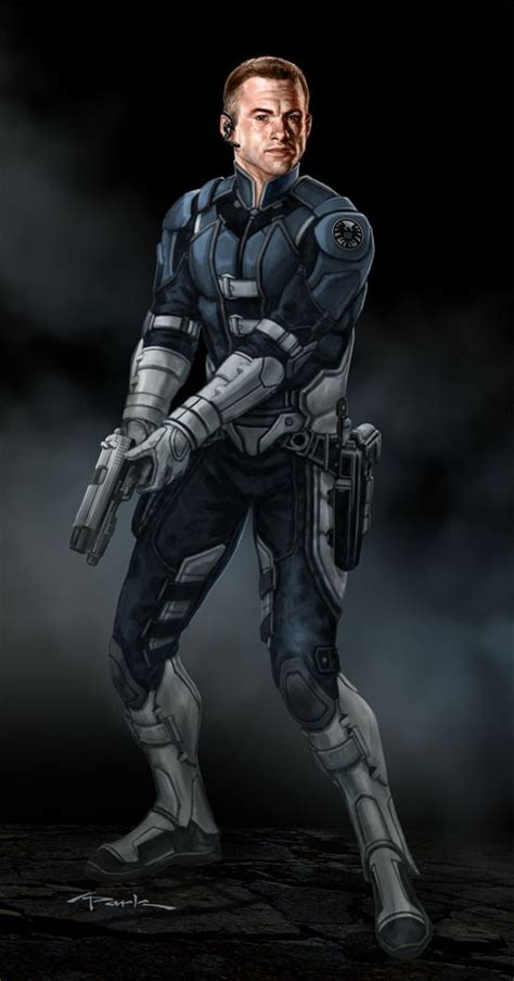 An awesome rendering of a more high-tech version of the SHIELD uniform ...