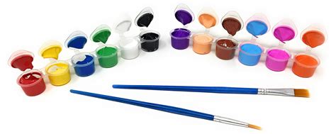 Buy Kids Acrylic Paint Set - 12 Colors + 2 Brushes Pumpkin Paint Small Acrylic Paint Set Acrylic ...