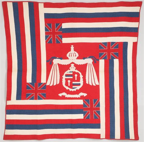 Sold Price: Rare Hawaiian Monarchy Flags appliqued quilt - May 6, 0122 11:00 AM EDT