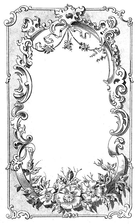 Digital Frame Image - Ornate European - The Graphics Fairy