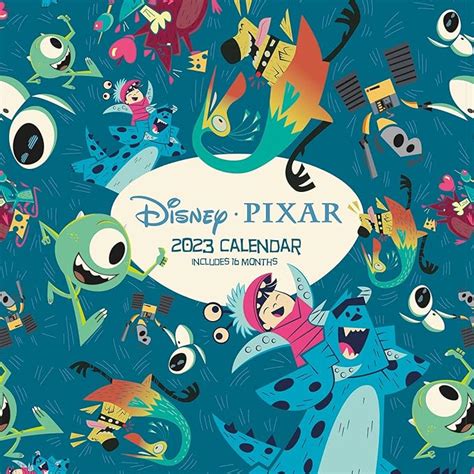 Disney Pixar Calendar 2023 - Month to a View Planner 30cm x 30cm ...