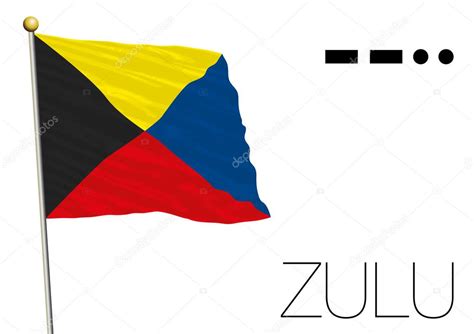 Zulu flag, International maritime signal and morse code symbol — Stock ...