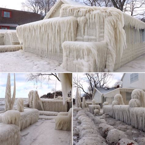 'Ice house' on Lake Ontario is frozen solid after 5 days of chilling wind (video ...