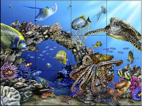 OCEANLIFE WALL TILES, wall, tiles, life, ocean HD wallpaper | Pxfuel