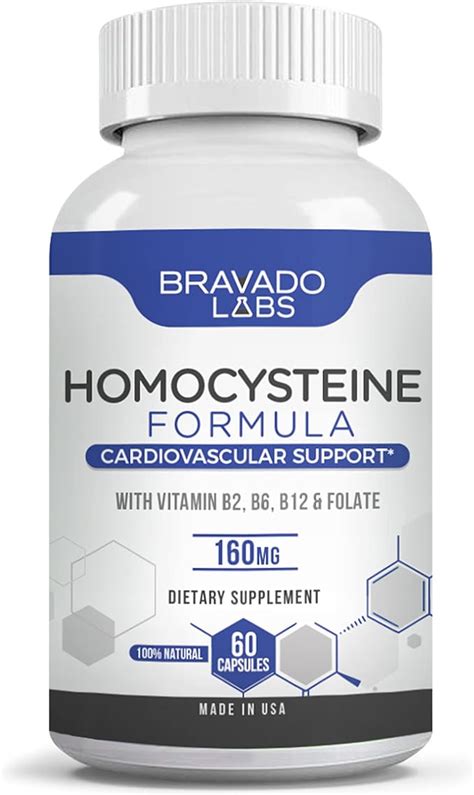 Bravado Labs Premium Homocysteine Supreme - Vitamin B Complex - Cognitive and Heart Health ...