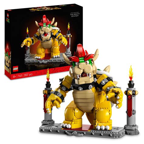 Buy LEGO71411 Super Mario The Mighty Bowser, 3D Model Building Kit, Collectible Posable ...