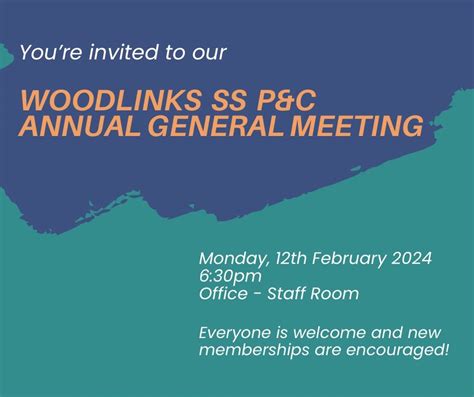 WoodLinks State School P&C Association Annual General Meeting (AGM ...