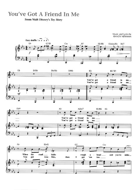 YOU'VE GOT A FRIEND IN ME Piano Sheet music | Easy Sheet Music