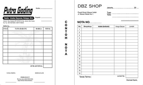 Detail Contoh Nota Pembelian Barang Koleksi Nomer 33