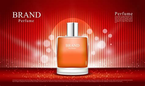 Luxury red background and lighting for perfume and cosmetic ads with 3d ...