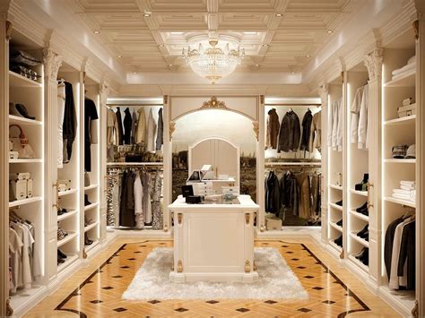 Walk-in closet in classic style, luxurious | IDFdesign