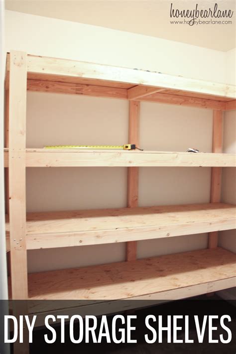 DIY Storage Shelves - Honeybear Lane