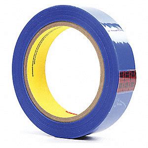 3M Polyester Film Tape, Silicone Adhesive, 2.60 mil Thick, 1" X 72 yd., Blue, 36 PK - 2DEH7|8901 ...