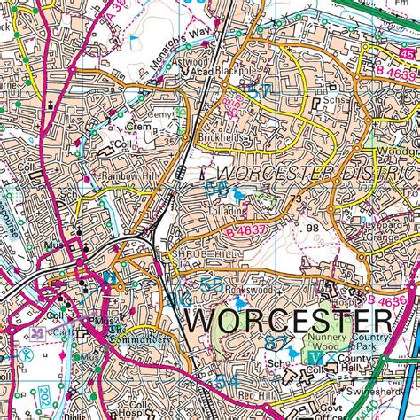 OS Map of Worcester & The Malverns | Landranger 150 Map | Ordnance Survey Shop