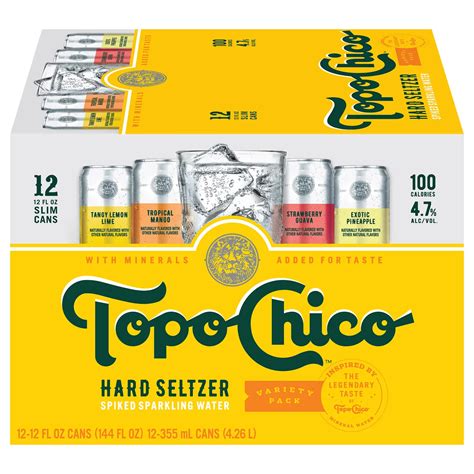 Topo Chico Hard Seltzer Variety Pack 12 pk Cans - Shop Malt Beverages & Coolers at H-E-B