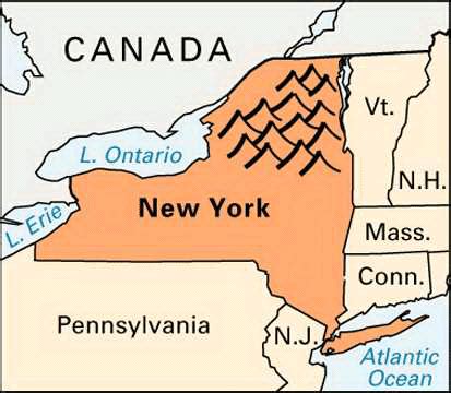 Adirondack Mountains On Us Map – States Map Of The Us