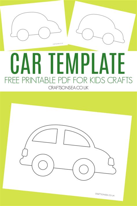 Car Template: FREE Printable PDF - Crafts on Sea