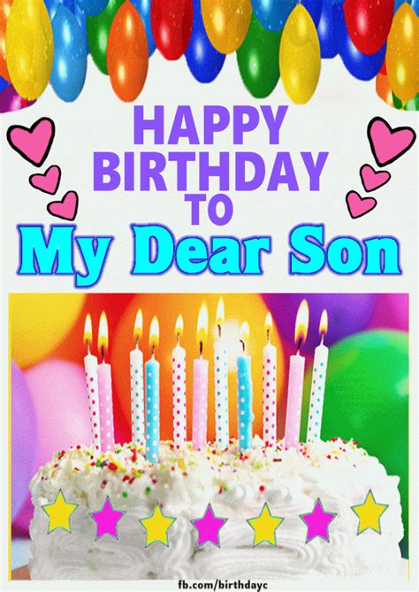 Happy Birthday My Dear Son images gif