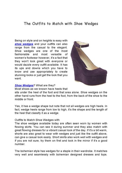 The Outfits to Match with Shoe Wedges by Laine Gomez - Issuu