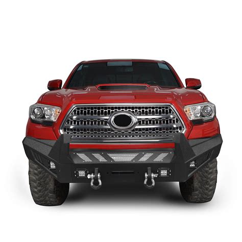 Full-Width Front Bumper with Low-Profile Hoop for 2016-2023 Toyota Tacoma 3rd Gen – Bunker 4x4