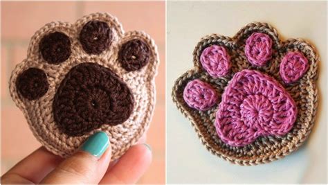 Paw Print Coaster Crochet Pattern