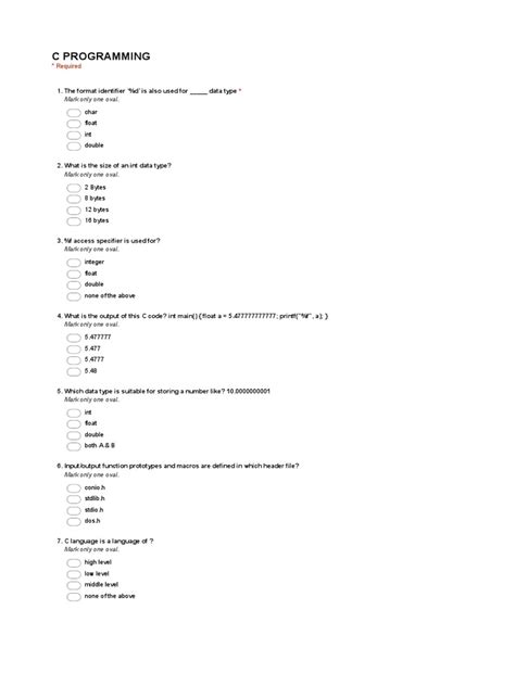 Blank Quiz - Google Forms1 | PDF